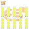 4V DC LED Circle shape High brightness LED Aluminum Yellow bead COB strip lights bulbs pack of 100pcs