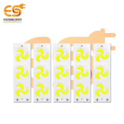 4V DC LED Fan shape High brightness LED Aluminum Yellow bead COB strip light bulbs pack of 10pcs