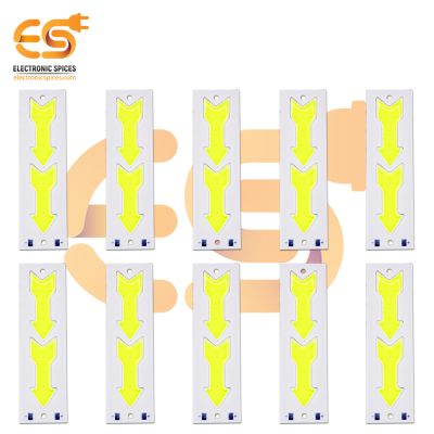 4V DC LED Arrow shape High brightness LED Aluminum Yellow bead COB strip lights bulbs pack of 100pcs