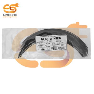 NEXTWINNER 1mm Black color polyolefin heat shrink tube 254mm long pack of 20pcs