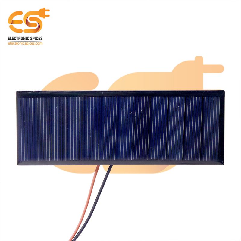 110mm x 40mm 6V 70mAh rectangle shape polycrystalline mini epoxy solar panels with wires attach pack of 50pcs