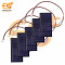 80mm x 40mm 6V 60mAh Rectangle shape polycrystalline mini epoxy solar panels with wires attach pack of 10pcs