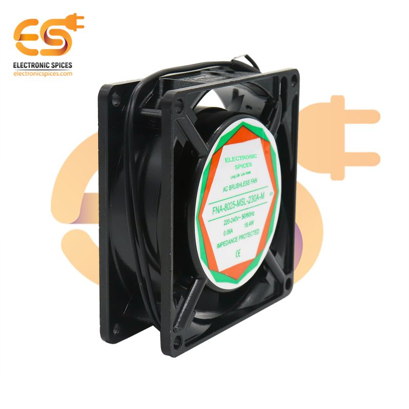 Small 8025 3 inch (80x80x25mm) Brushless 240V AC 18W exhaust cooling fan single piece