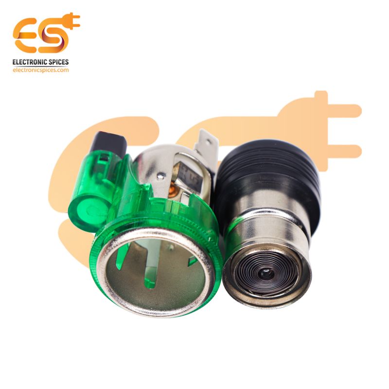 12V DC Auto car cigarette lighter Power socket outlet plug adapter Head and  socket assembly