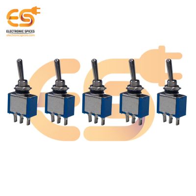 3A 125V 3 pin SPDT metal body mini toggle switch pack of 5pcs