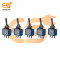 3A 125V 3 pin SPDT metal body mini toggle switch pack of 5pcs