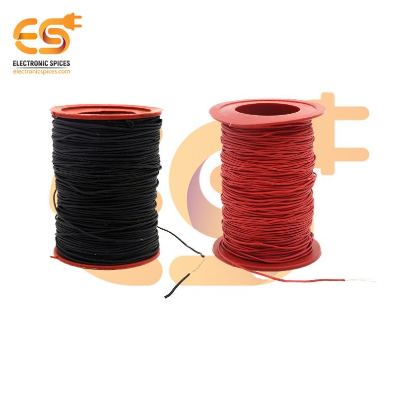 combo of (50m red and 50m black) electric wire Model Building Tools for Science Projects Working Models, DIY Science Experiment Kit