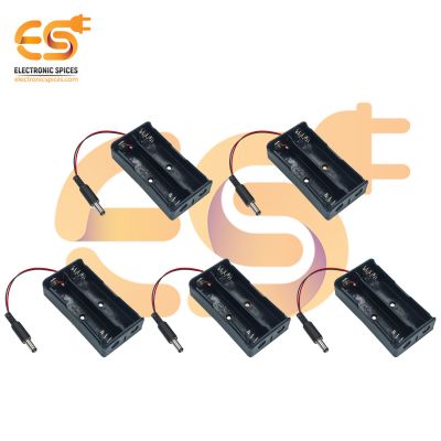18650 3.7V 2 battery holder hard plastic case with 3.5mm pin pack of 100 (3.7V x 2 battery = 7.4Volt)