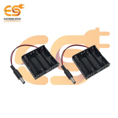 18650 3.7V 4 battery holder hard plastic case with 5.5mm pin pack of 10 (3.7V x 4 battery = 14.8Volt)