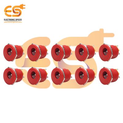 DC-099 5.5mm x 2.1mm Red color Female jack 3 pin PCB Panel mount DC power connectors pack of 50pcs