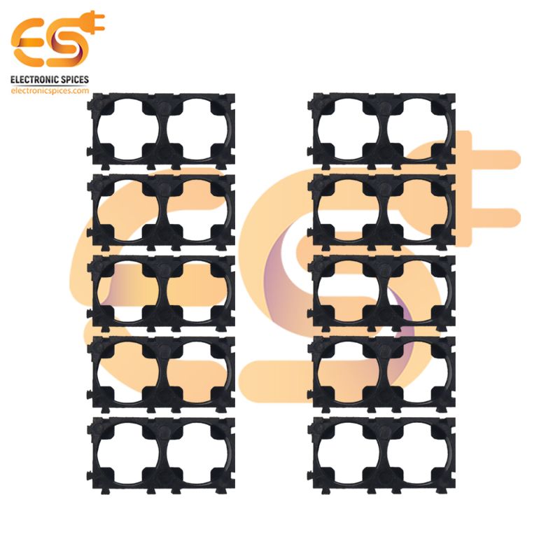 18650 Dual Lithium battery spacer hard plastic holder for DIY battery pack - 10 pieces
