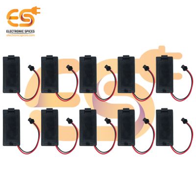 Single 9V battery holder hard plastic case with on/off switch and 2 pin SM JST connector pack of 100 (1 x 9V = 9volt)