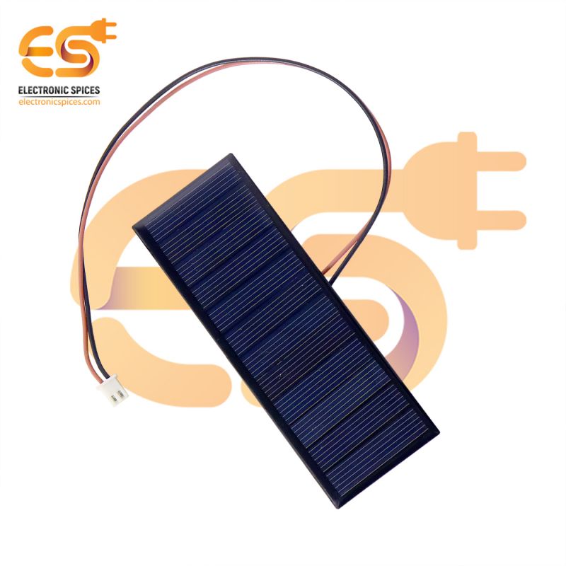 110mm x 40mm 6V 70mAh rectangle shape polycrystalline mini epoxy solar panels with wire attach pack of 1pcs