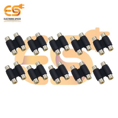 Dual RCA coupler 2 female to 2 female audio connector pack of 20pcs