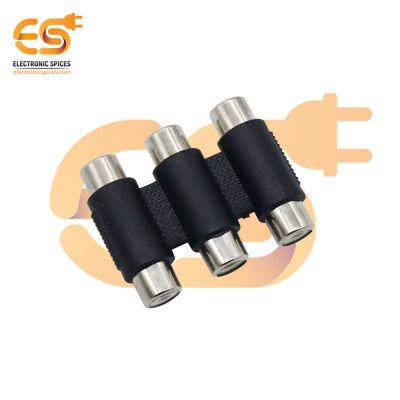 Triple RCA coupler 3 female to 3 female audio connector pack of 1pcs