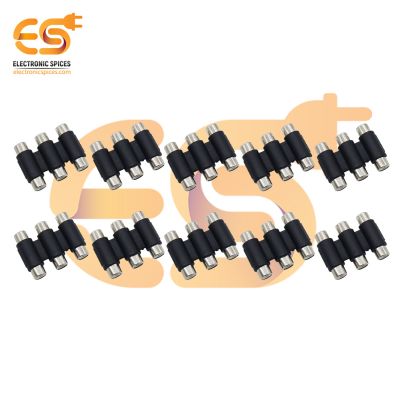 Triple RCA coupler 3 female to 3 female audio connector pack of 20pcs