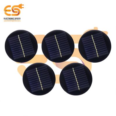 80mm diameter 6V 80mAh Circle shape polycrystalline mini epoxy solar panels pack of 10pcs