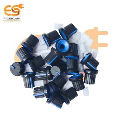 Blue color Potentiometer knob Rotary switch caps pack of 50pcs