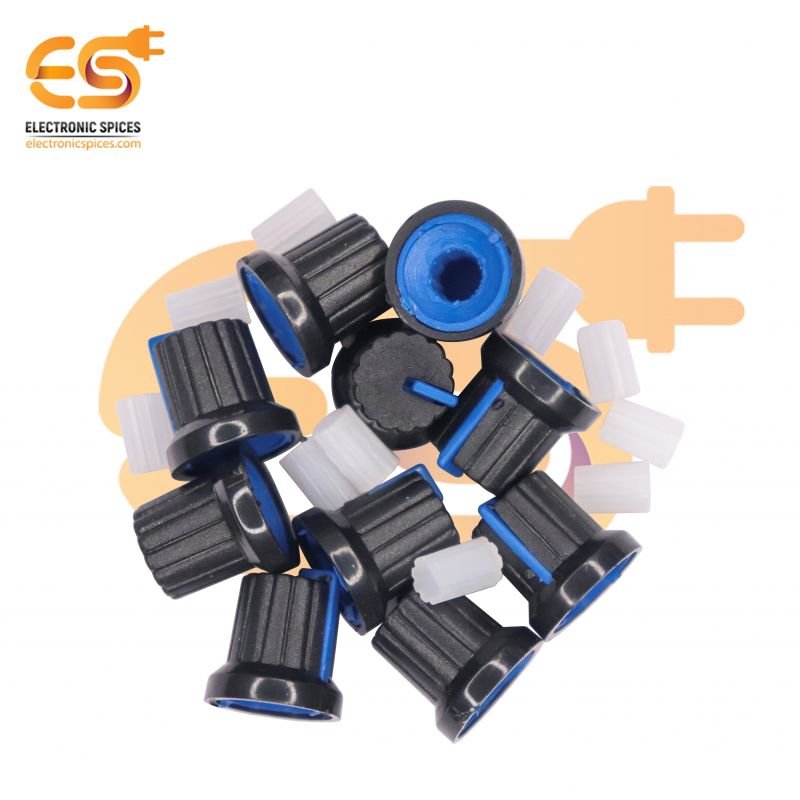 10x Volume Potentiometer Knob With Scale Mark - Loudspeaker Shaft Rotary Cap - Black Unbranded