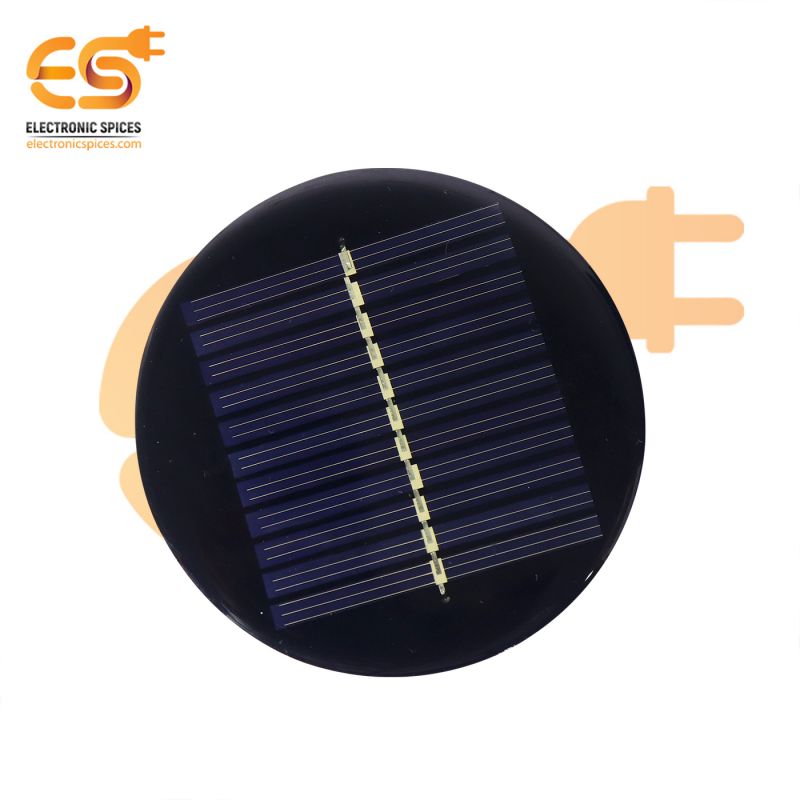 80mm diameter 6V 80mAh Circle shape polycrystalline mini epoxy  solar panel pack of 1pcs