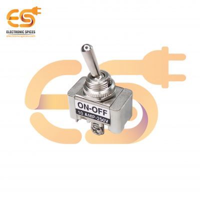 10Amp 250V 2 Pin Mini Toggle Switch ON / OFF, White Color 2pcs