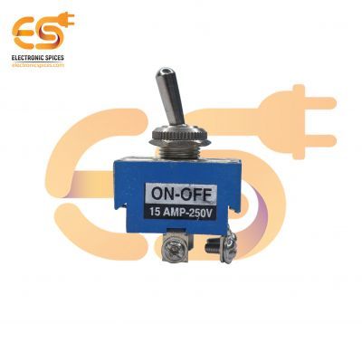 15Amp 250V 4 Pin Mini Toggle Switch ON / OFF, Blue Color 2pcs