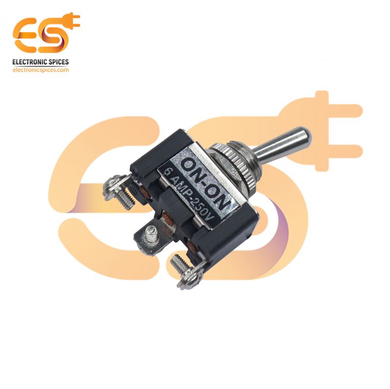 Buy 6A 250V 3-Pin Mini Toggle Switch ON/OFF (Black) - 20pcs ...