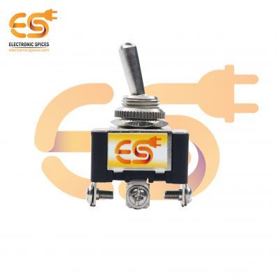 6Amp 250V 3 Pin Mini Toggle Switch ON / OFF, Black Color 2pcs