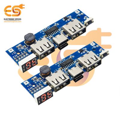 Dual USB Output 5V 2.1A Power bank charging modules with digital 7 segment display indicator pack of 10pcs