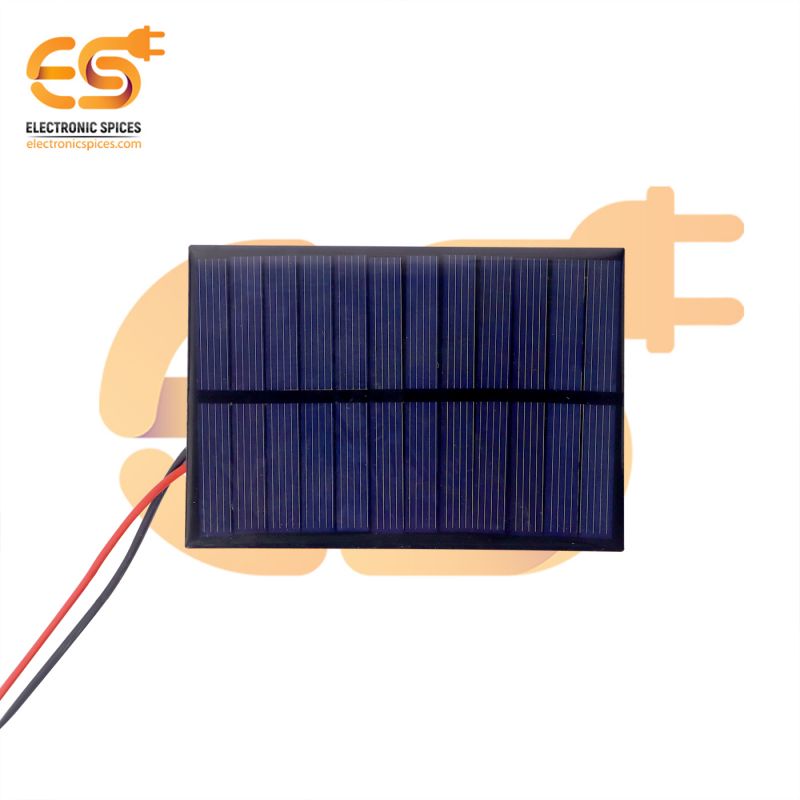 99mm x 69mm 6V 180mAh rectangle shape polycrystalline mini epoxy  solar panels with alligator clips pack of 10pcs