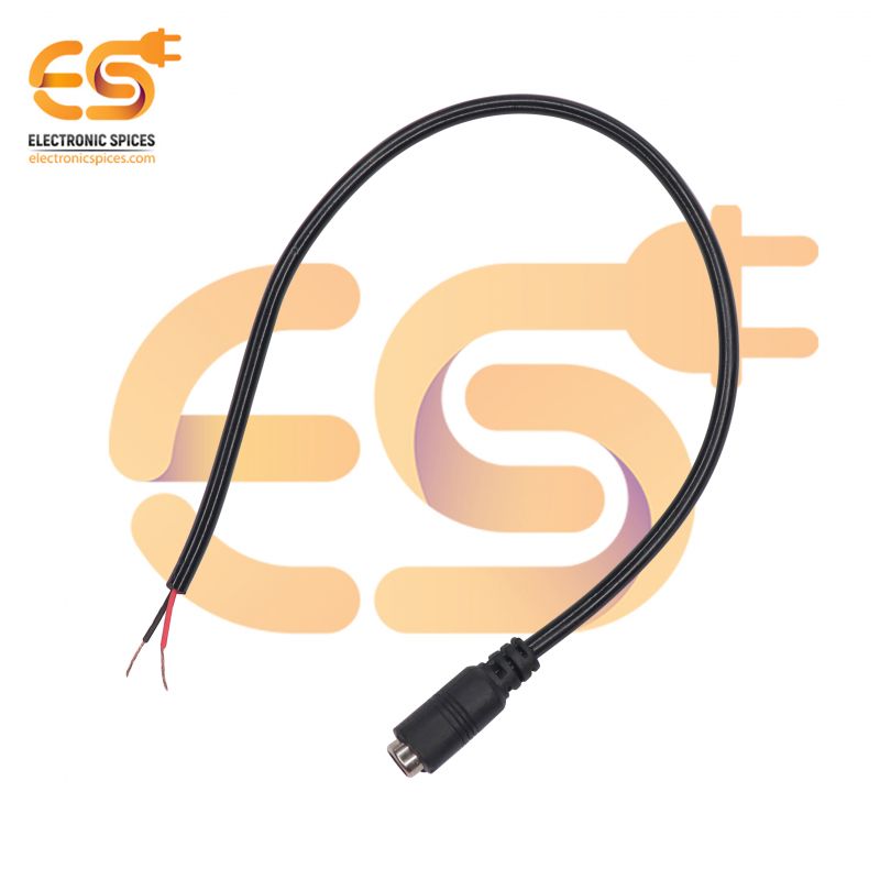 Buy 3.5mm Female DC Pin Jack Cable Connector with Wire (Pack of 2 pcs)