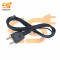 16A 1600 Watt Copper 2 Pin Power Cord ,1.6Meter, Black Colour