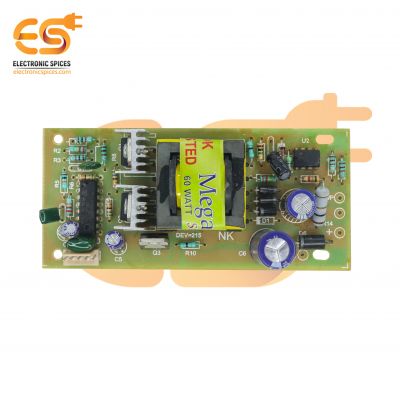 12V DC to 220V AC 60 Watt Inverter Circuit Board (110mm x 50mm x 2mm)