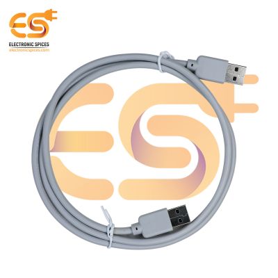 USB 2.0 Cable Type A Male to Type A Male Cable 1m (Grey)