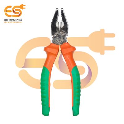 8 inch (200mm) Combination Plier Nickel Plated with Hard Plastic Insulated Handles for Cutting, Holding etc.