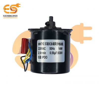 14W AC 220V 2.5rpm/min 60ktyz Egg Turning Motor With Gear (Copper Winding) (80x55x55mm)