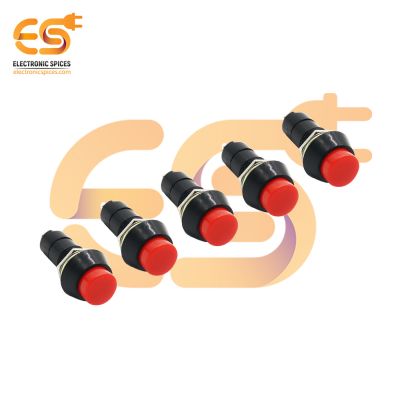 SPST On and Off self lock momentary push button Red color horn switch pack of 5pcs