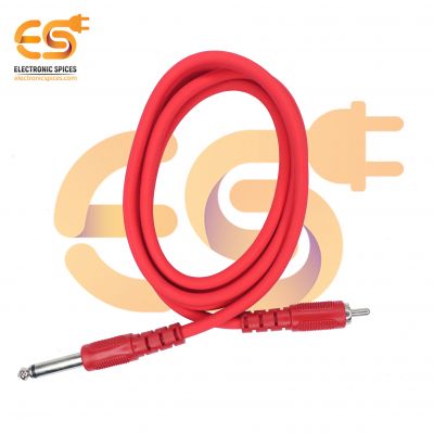 RED P38-RCA Audio Video Cable 1.5 m Mono Male Jack 6.3mm with Mono Plug to Composite Audio Male Cable