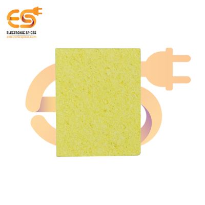 Pack of 5 Tip Solder Welding Cleaning Sponge Pad Yellow 71X57X3(mm)