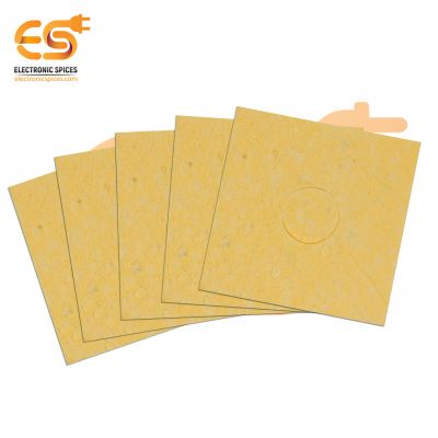 Pack of 20 Tip Solder Welding Cleaning Sponge Pad Yellow60X60X1(mm)