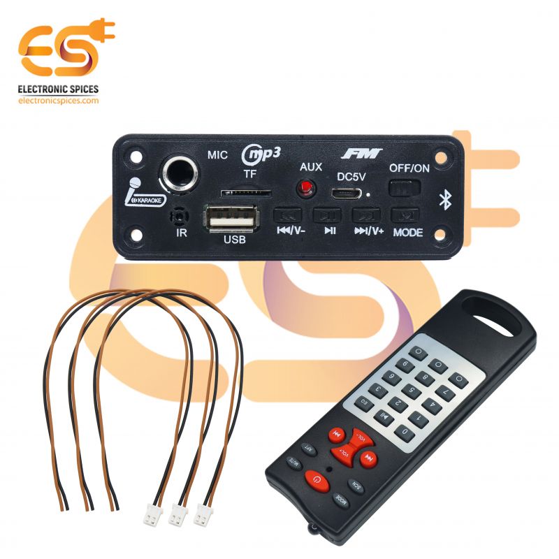 5V wireless  HI-FI USB/ FM / 5 watt + 5 watt Audio Amplifier Bluetooth Player Module MP3 with in- Built mic