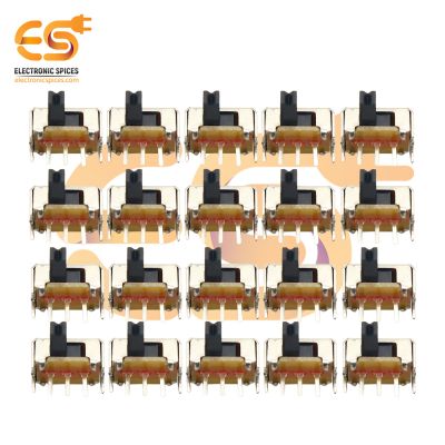 SS12D07 0.3A 30V SPDT 3 pin L shape metal body panel mount plastic handles slide switches pack of 100pcs