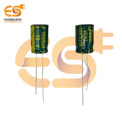 1000/10V Electrolytic Capacitor Pack of 5pcs (8x12)mm