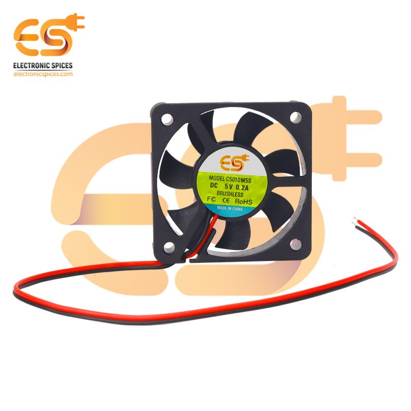 Mini 5010 2 inch (50x50x10mm) Brushless 5V DC exhaust cooling fans pack of 10pcs