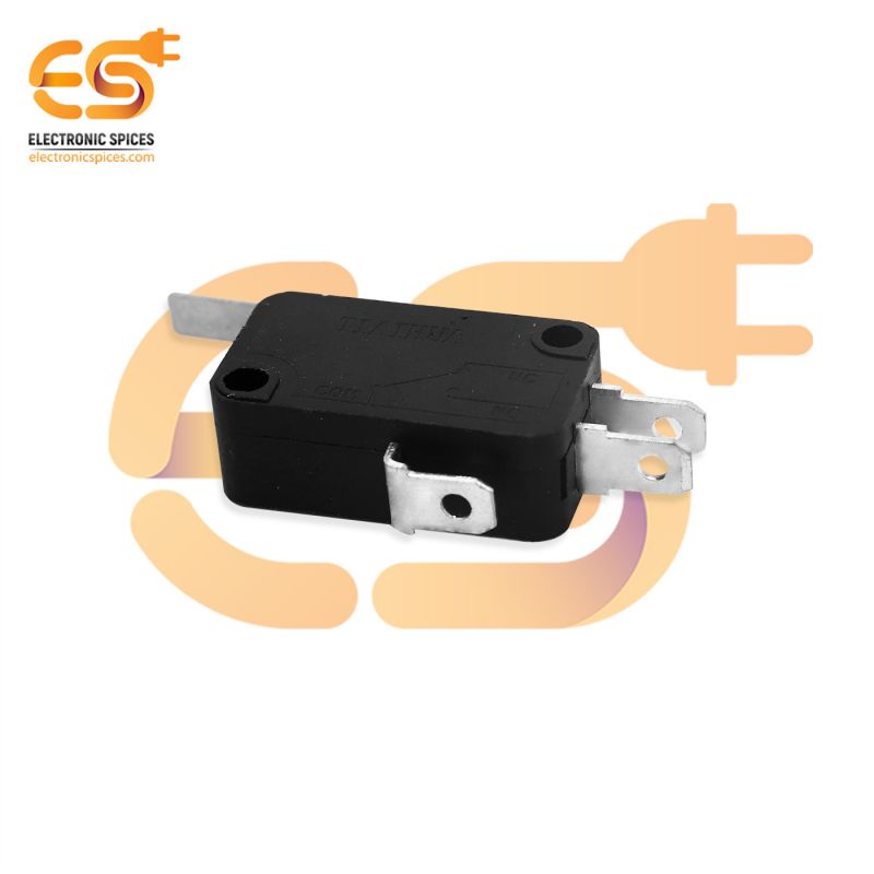 KW7 6A 250V SPCO Steel lever arm plastic switch pack of 2pcs