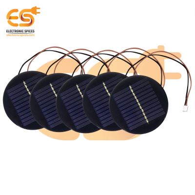 80mm diameter 6V 80mAh Circle shape polycrystalline mini epoxy solar panels with JST connectors pack of 50pcs