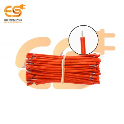 7/36 Copper Electrical Wire 28 AWG Orange Colour 5cm pack of 100pcs