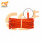 7/36 Copper Electrical Wire 28 AWG Orange Colour 5cm pack of 100pcs