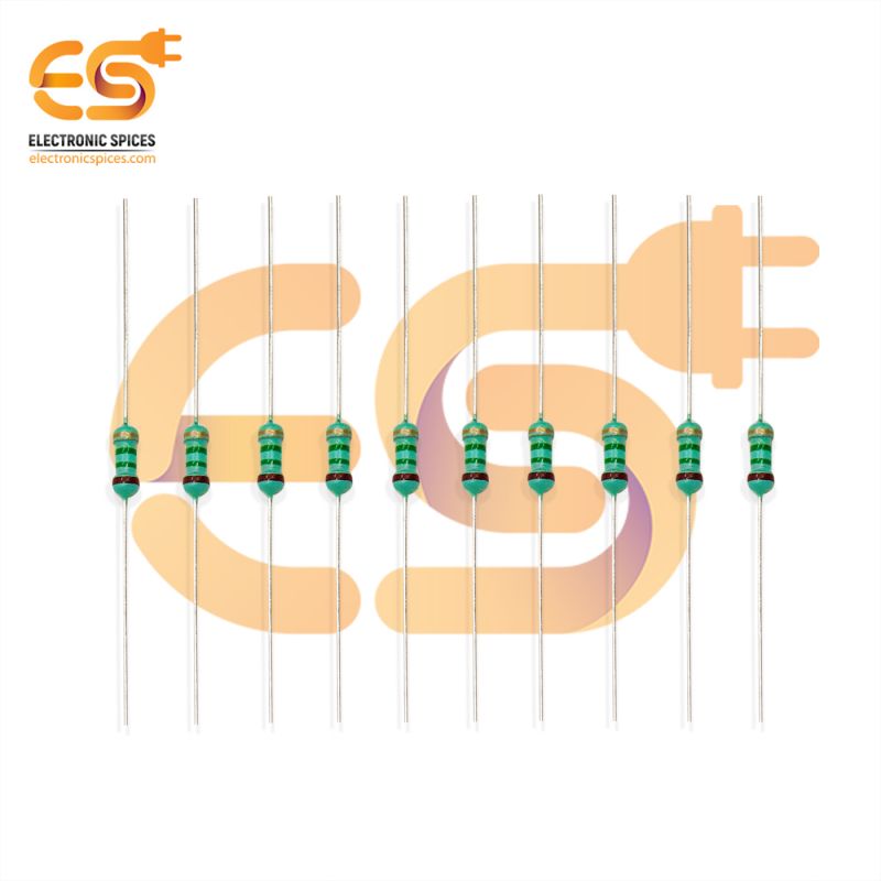 Electronic Spices 50Pcs 1.5M Ohm (Ω) 1/4 (0.25 watt) ±5% Tolerance 1.5M MR Ω ohm MF Through Hole Resistors Axial Lead