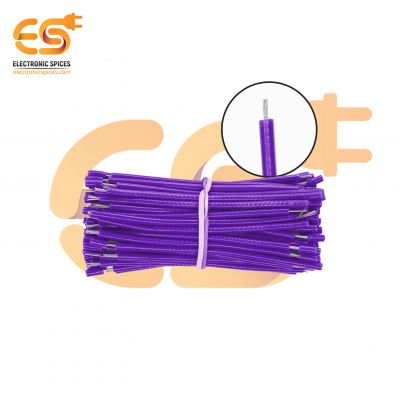 7/36 Copper Electrical Wire 28 AWG Purple Colour 5cm pack of 100pcs